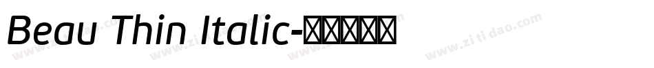 Beau Thin Italic字体转换
